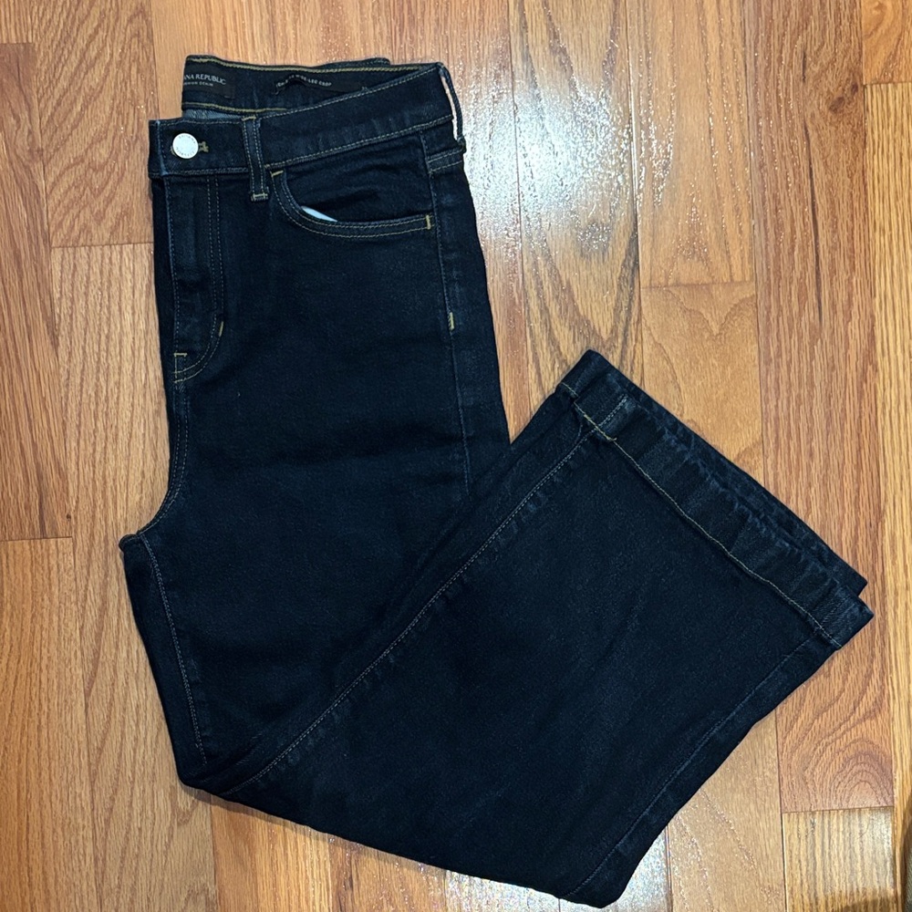 Banana Republic High Rise Wide Leg Cropped Jeans